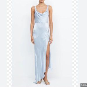 BEC + BRIDGE MOON DANCE COWL DRESS - DUSTY BLUE